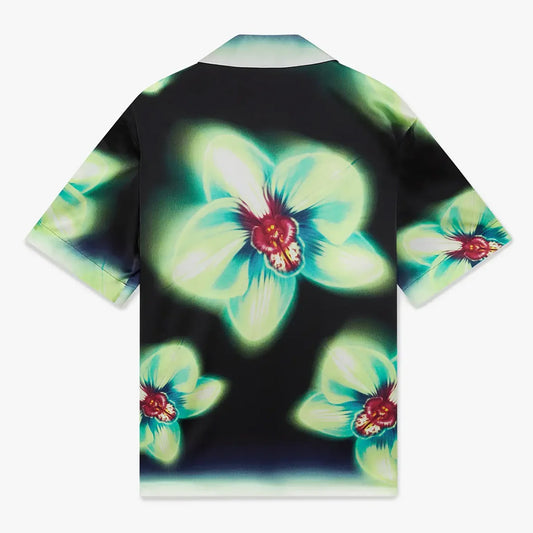 Casablanca Glitch Orchid Cuban Collar SS Shirt