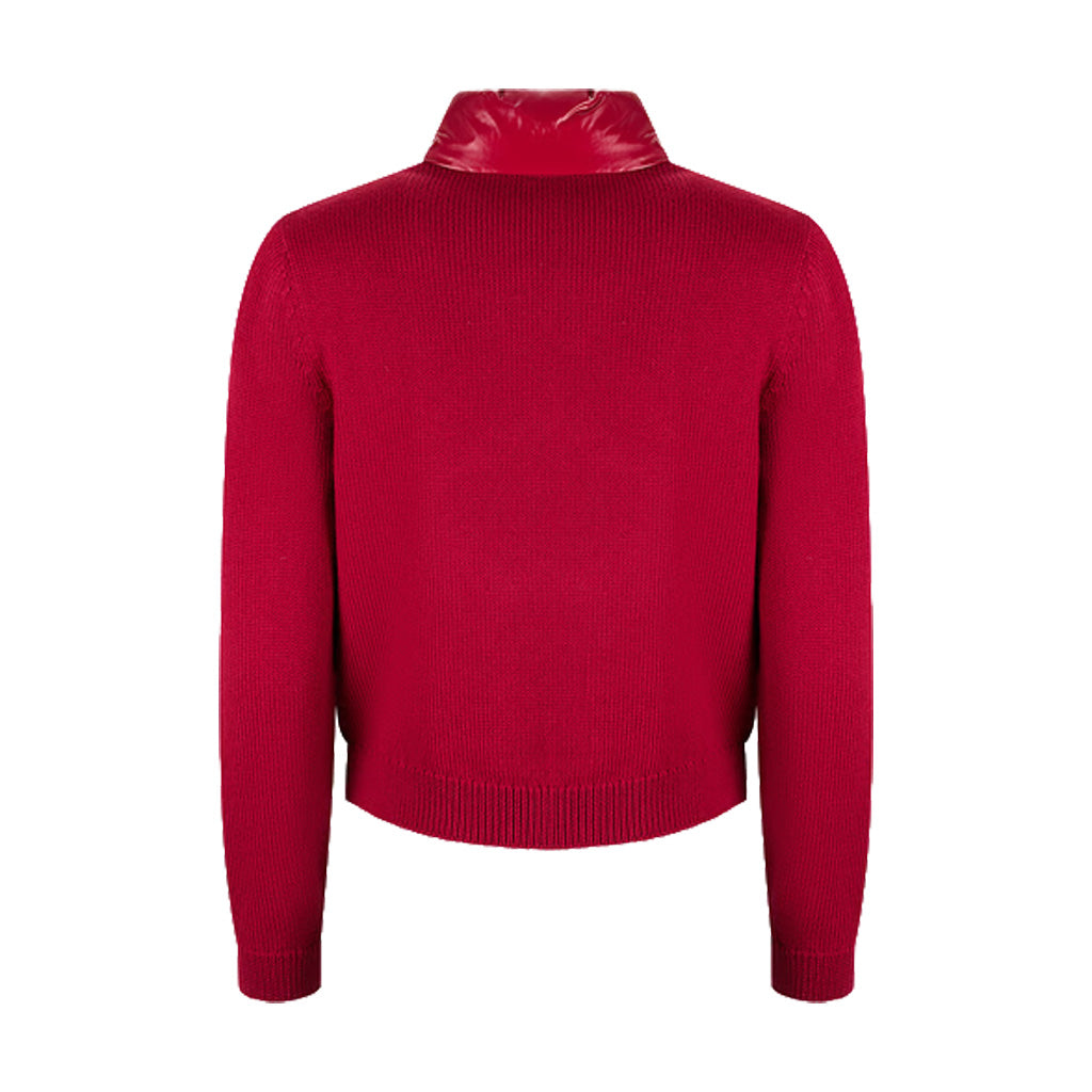 Moncler Women's Padded Zip-Up Wool Cardigan