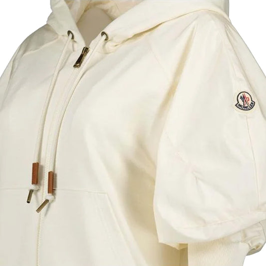 Moncler Women's Puff Sleeve Zip-Up Hooded Sweatshirt