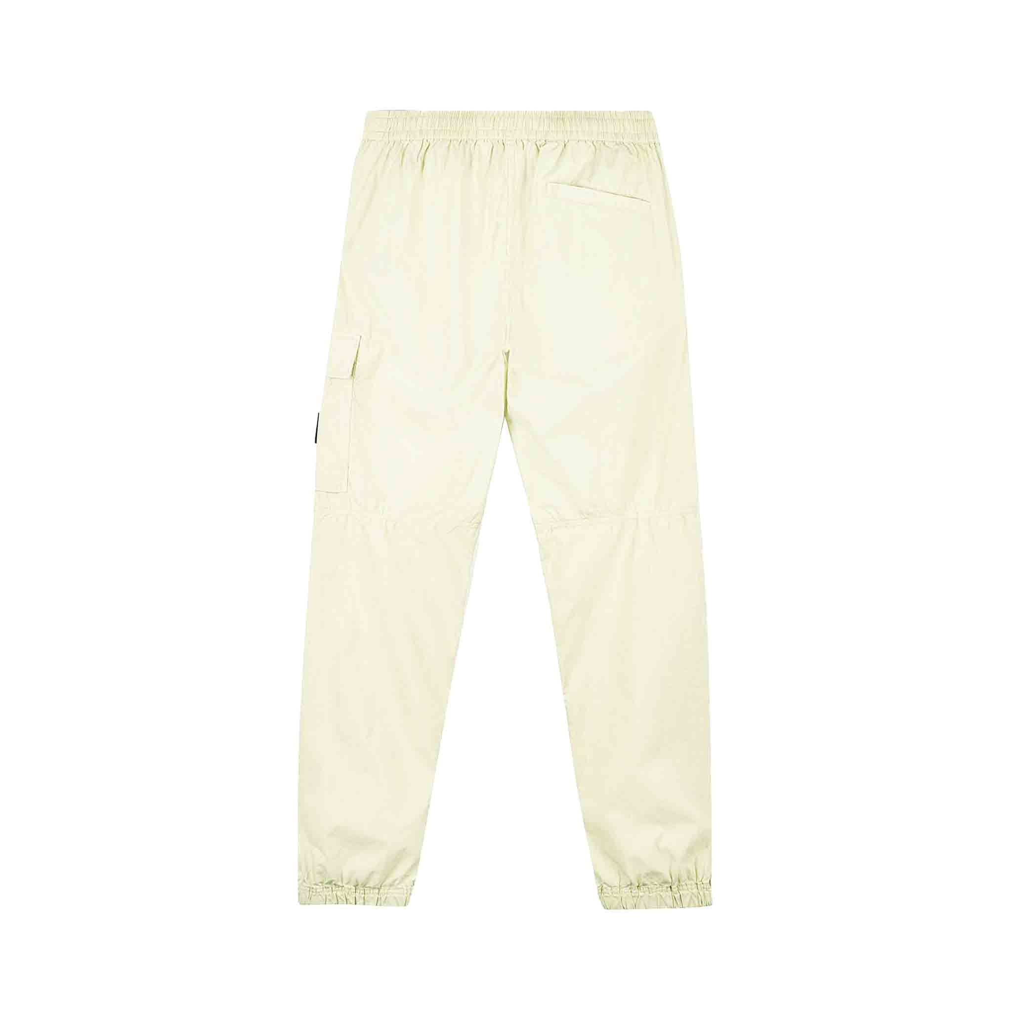 Stone Island Junior Cotton/ Polyester Cargo Trousers in Ecru