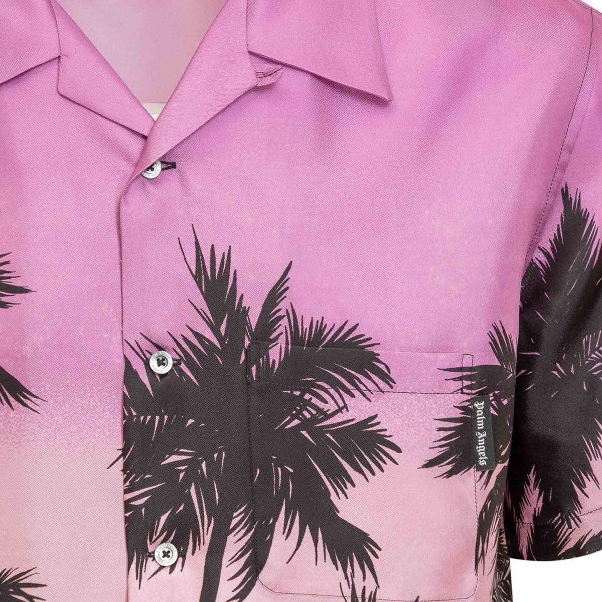 Palm Angels Pink Sunset Bowling Shirt – DPUS