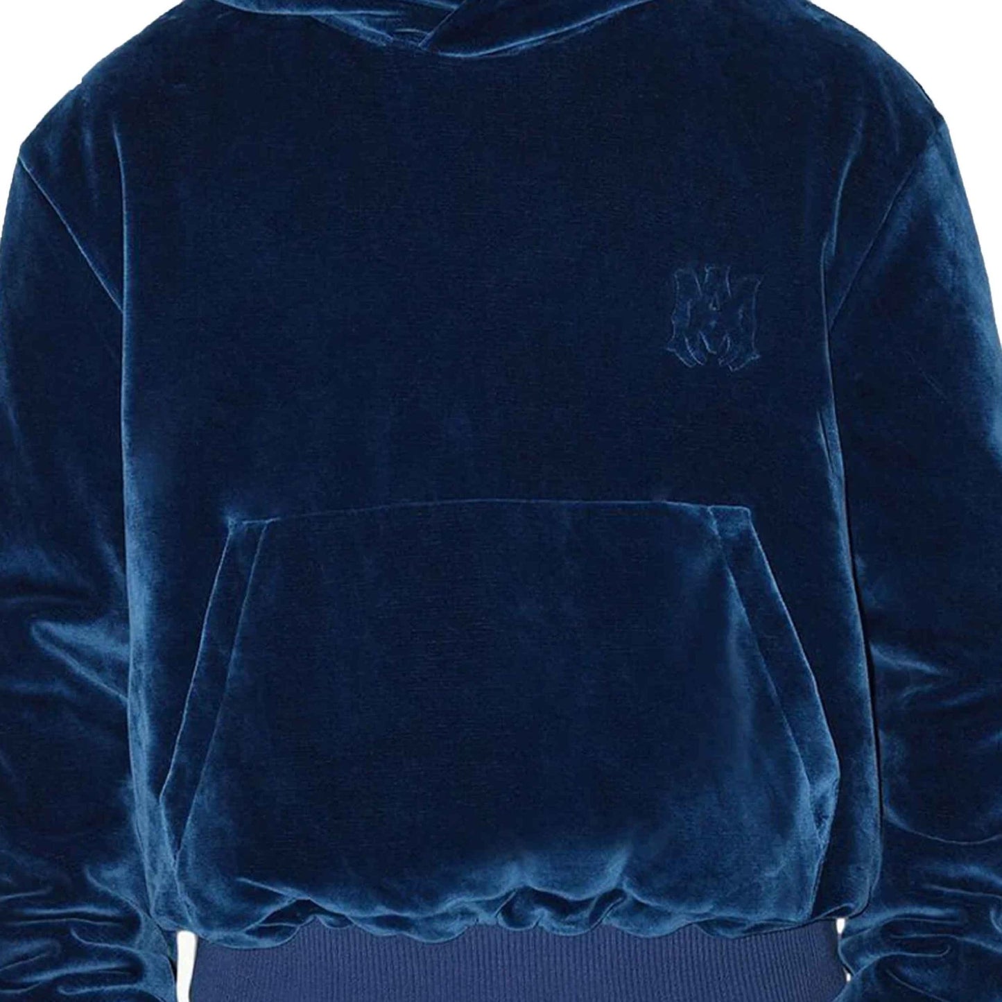 Amiri Velour Hoodie in Blue