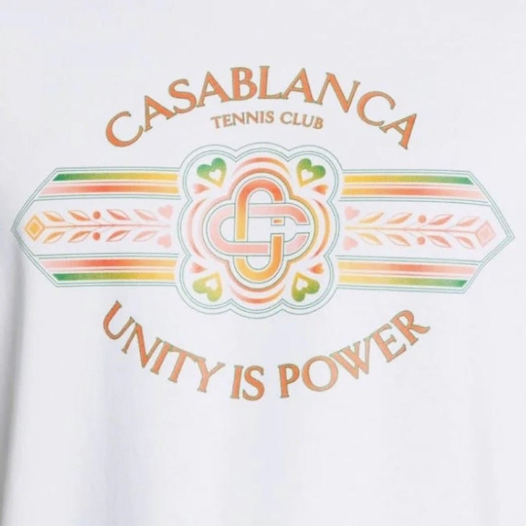 Casablanca Unity Is Power Printed T-Shirt in WhiteT-ShirtCasablancaDPUS Designer OutletXSCasablanca Unity Is Power Printed T-Shirt in White