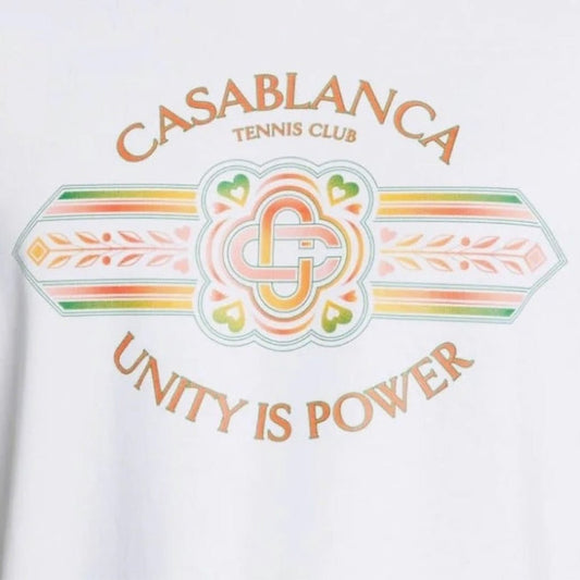 Casablanca Unity Is Power Printed T-Shirt in WhiteT-ShirtCasablancaDPUS Designer OutletXSCasablanca Unity Is Power Printed T-Shirt in White