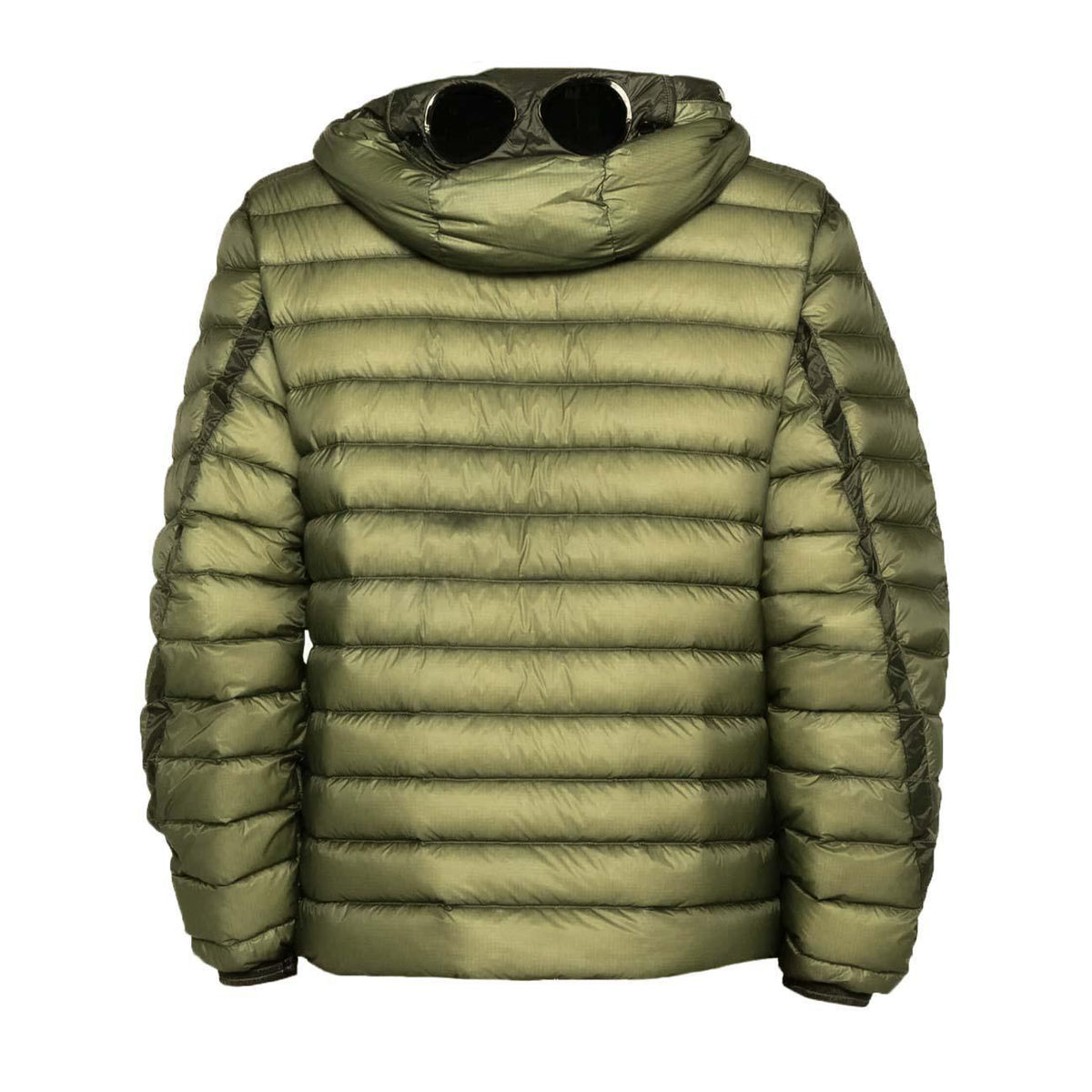 Company DD-Shell Goggle Hooded Down Jacket in Fallen Rock