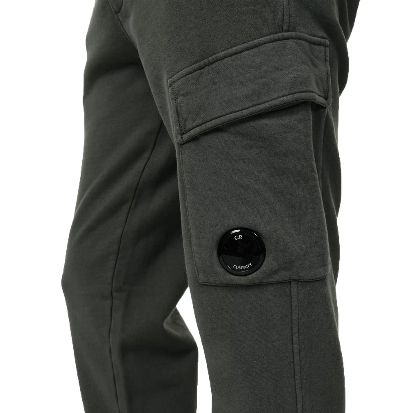 C.P. Company Diagonal Raised Fleece Lens Sweatpants in Dark Shadow