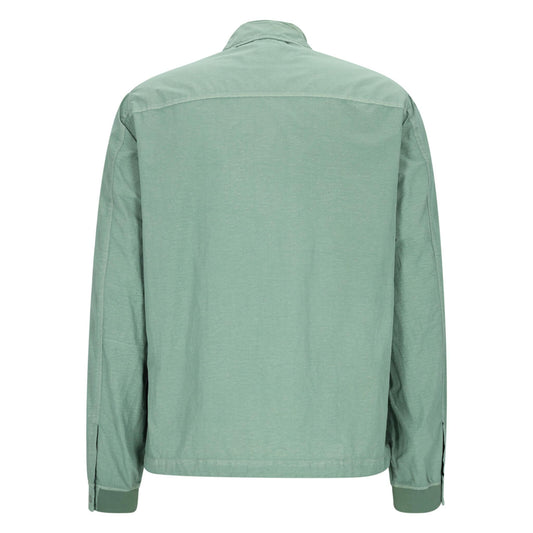 C.P. Company Flatt Nylon Overshirt in Agave Green