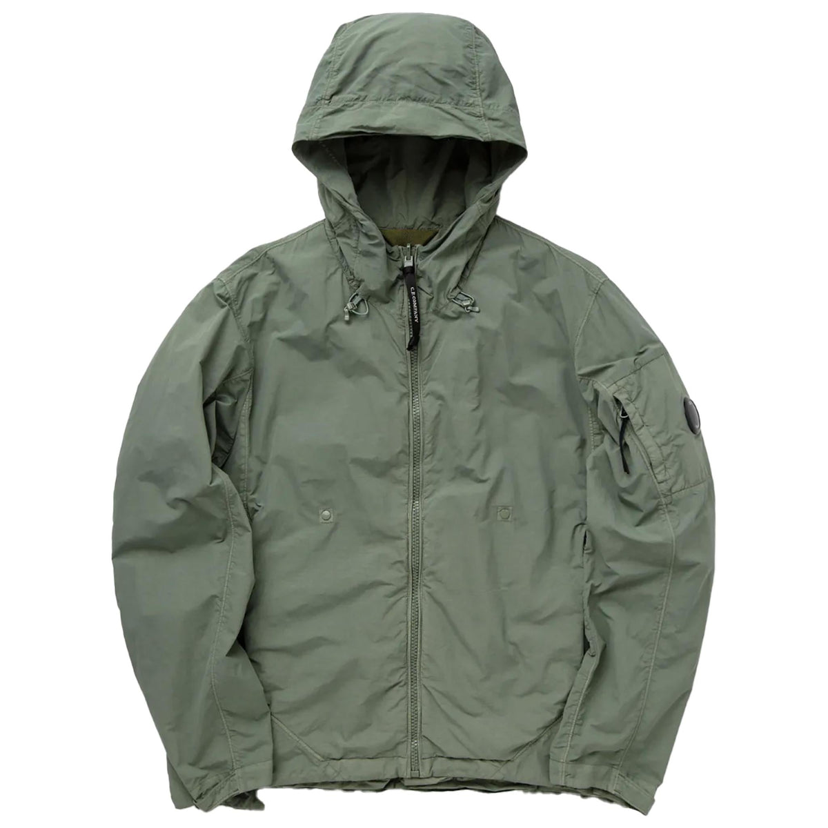 Company Flatt Nylon Reversible Hooded Jacket in Agave Green