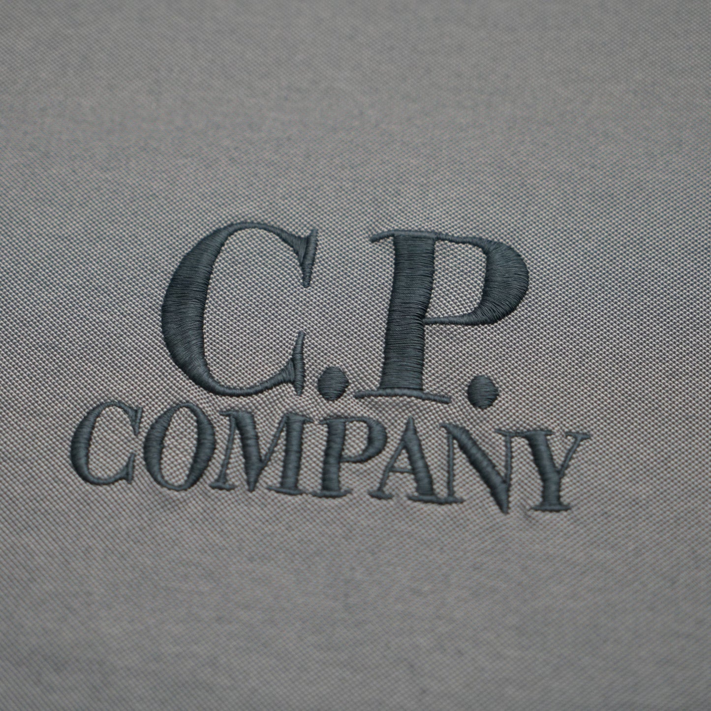 C.P. Company Tacting Piquet Embroidery T-shirt in Smoked Pearl- Grey