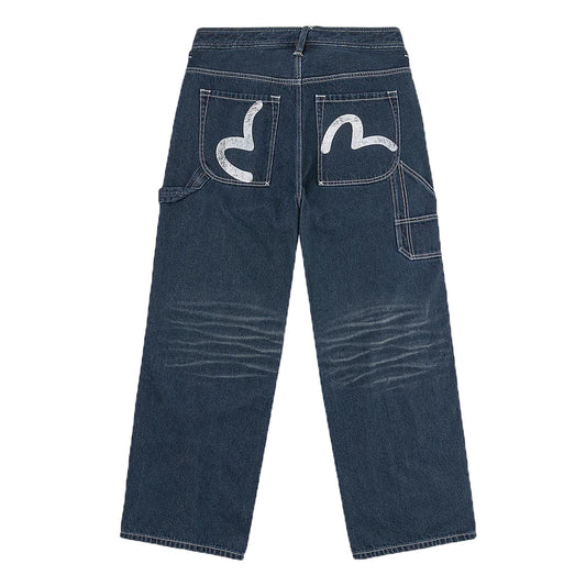 Evisu Washed Worker Pants in IndigoTrousersEvisuDPUS Designer Outlet4894943200834SEvisu Washed Worker Pants in Indigo