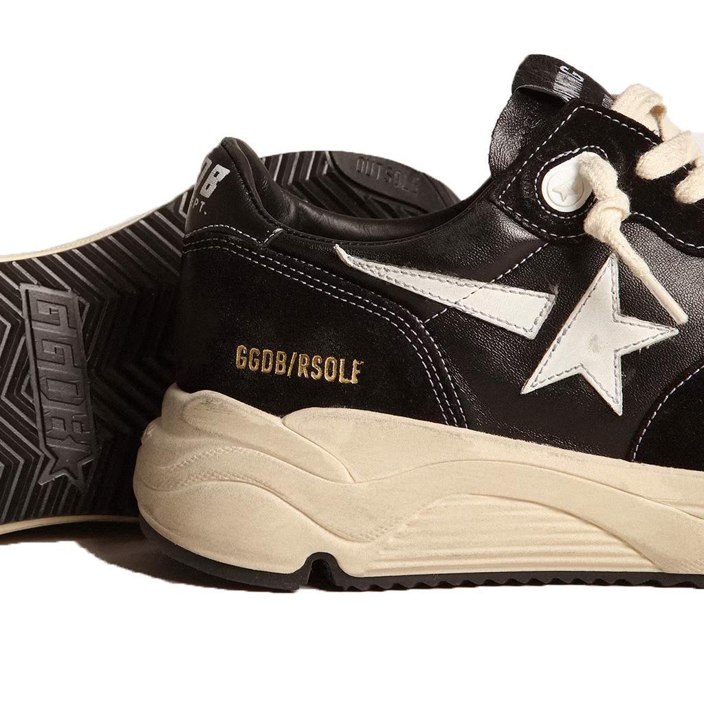 Golden Goose Running Sole in Black & White