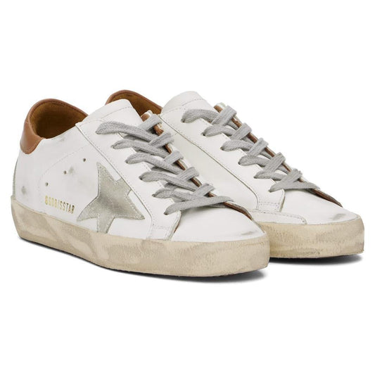 Golden Goose Superstar in White, Ice & Light Brown