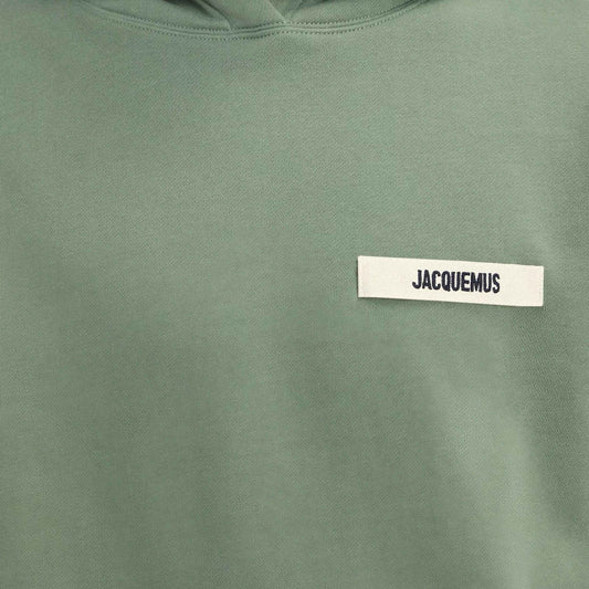 Jacquemus The Gros Grain Logo Hoodie in Light Green