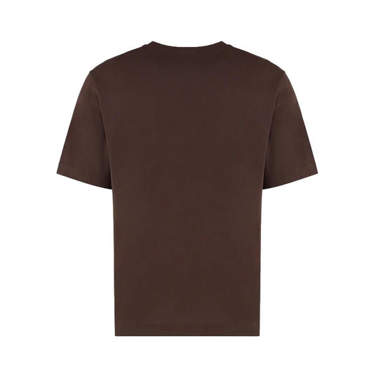 Jacquemus The Gros Grain Logo T-Shirt in BrownT-ShirtsJacquemusDPUS Designer Outlet3700943763020XSJacquemus The Gros Grain Logo T-Shirt in Brown