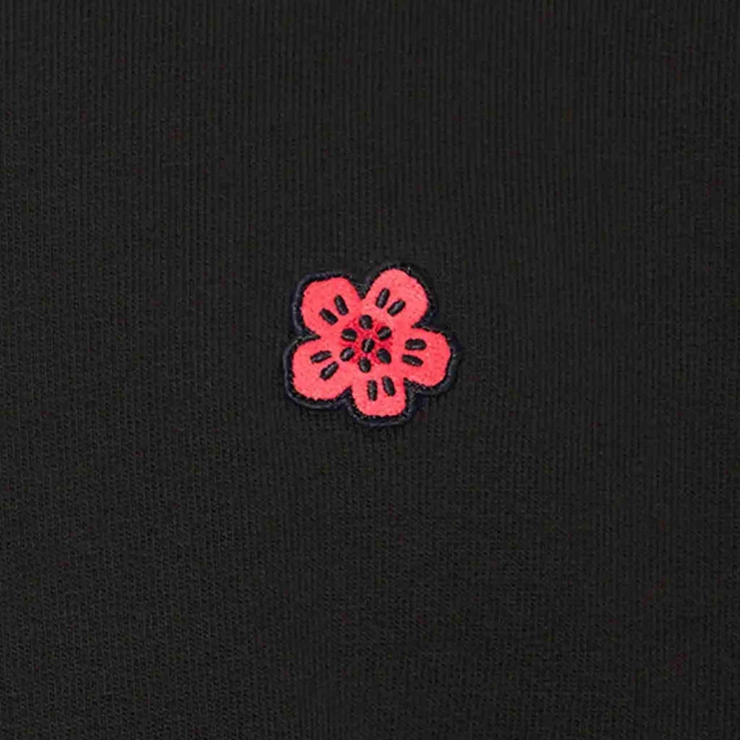 Kenzo Boke Flower Embroidered Oversized Hoodie in Black