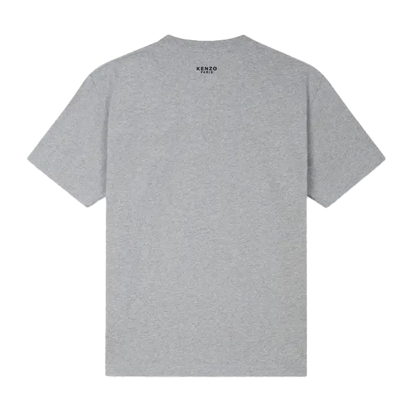 Kenzo Boke Flower Embroidered T-Shirt in Grey Melange