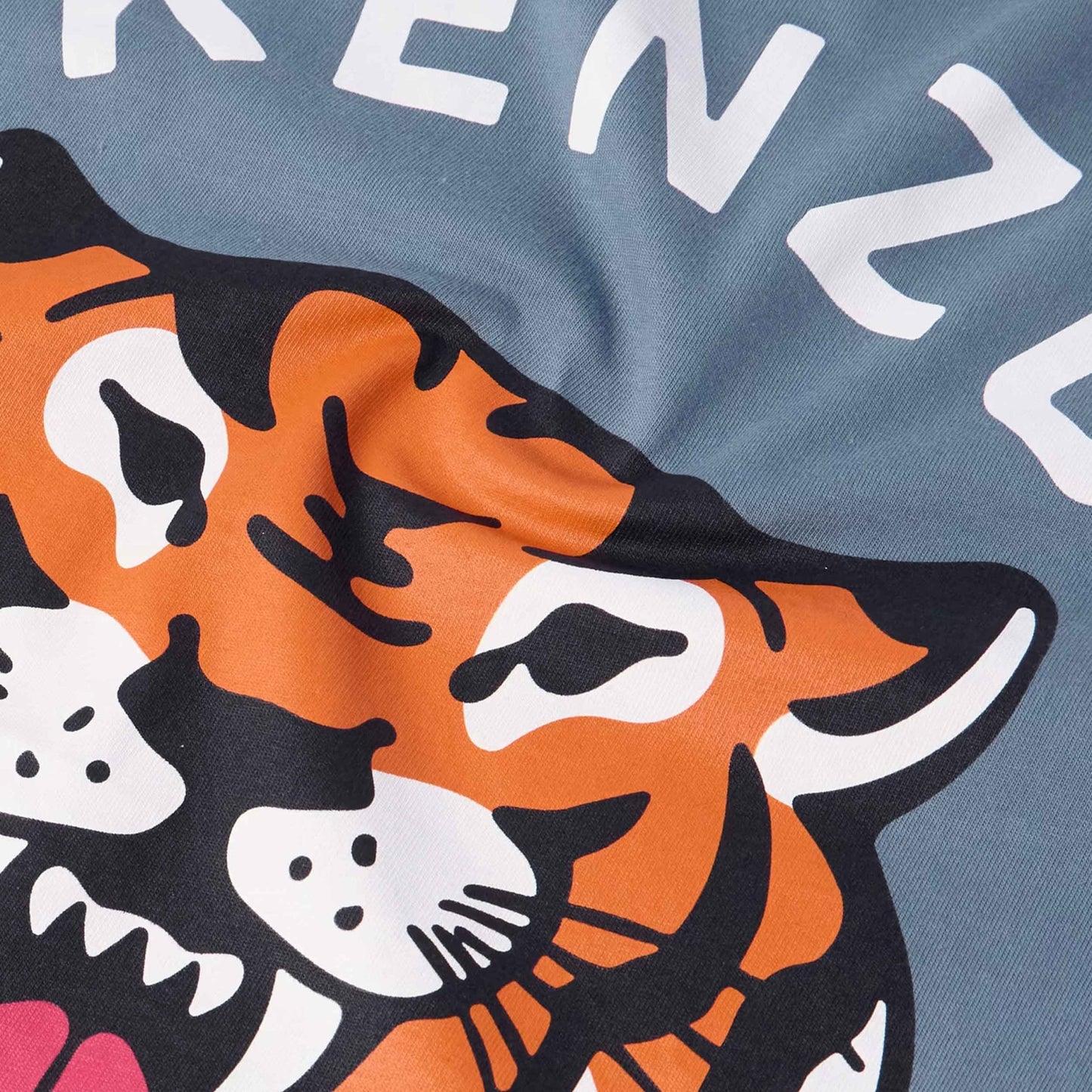 Kenzo Lucky Tiger Oversize Unisex T-Shirt in Blue