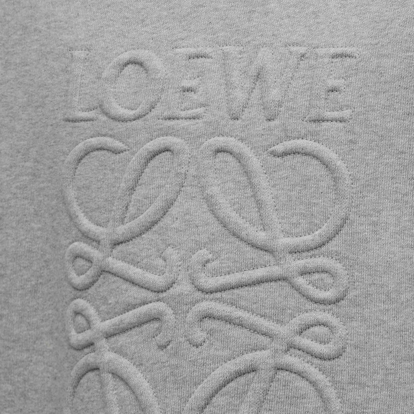 Loewe Anagram Tonal Logo Relaxed Fit Crewneck Sweatshirt in Grey Melange