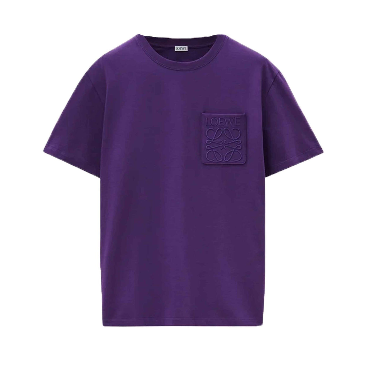 Loewe Relaxed Fit Tonal Pocket Logo T-Shirt in Cyclamen