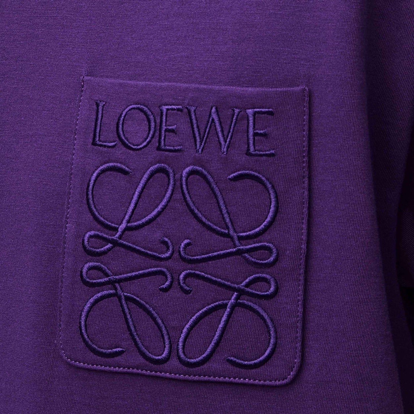 Loewe Relaxed Fit Tonal Pocket Logo T-Shirt in Cyclamen