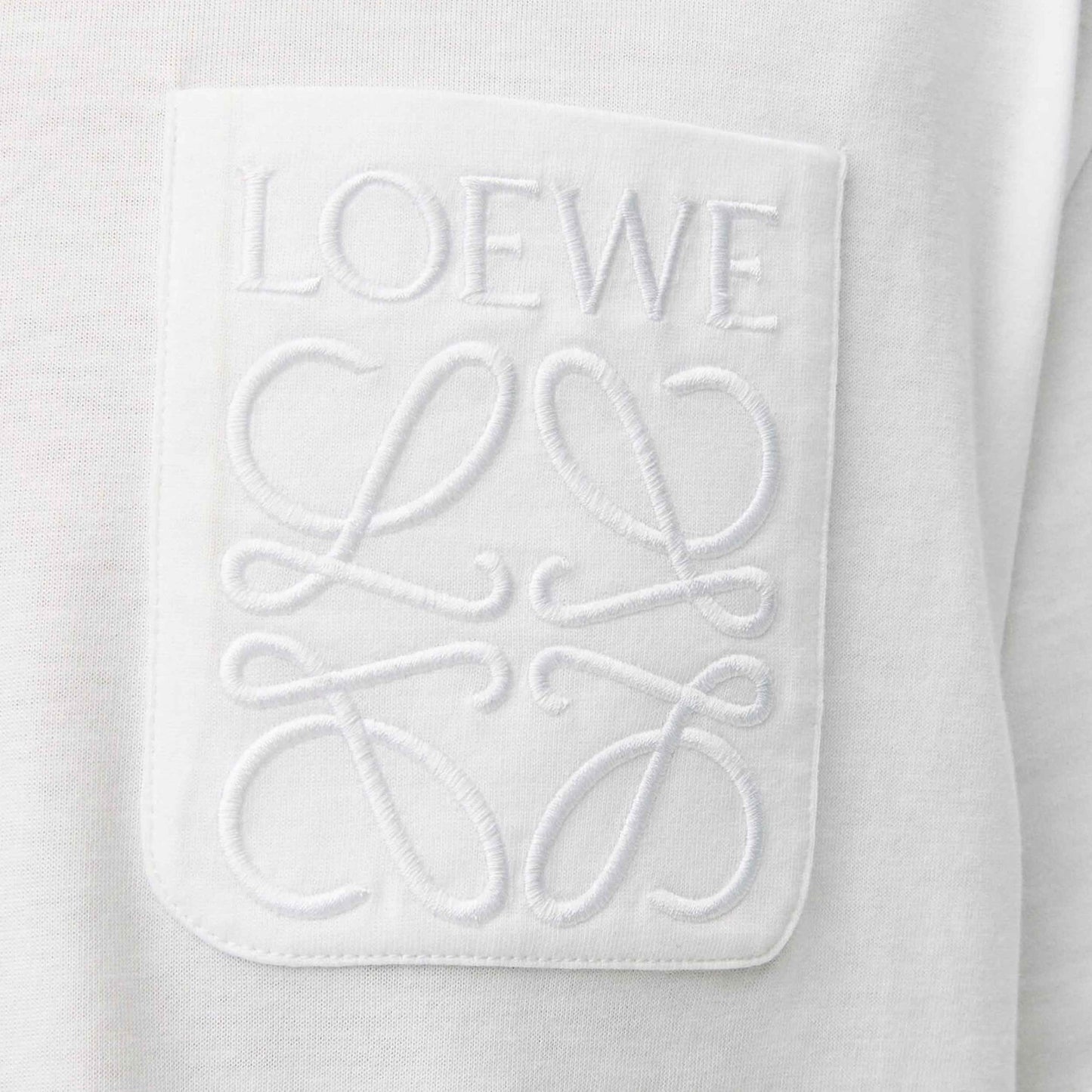 Loewe Relaxed Fit Tonal Pocket Logo T-Shirt in White