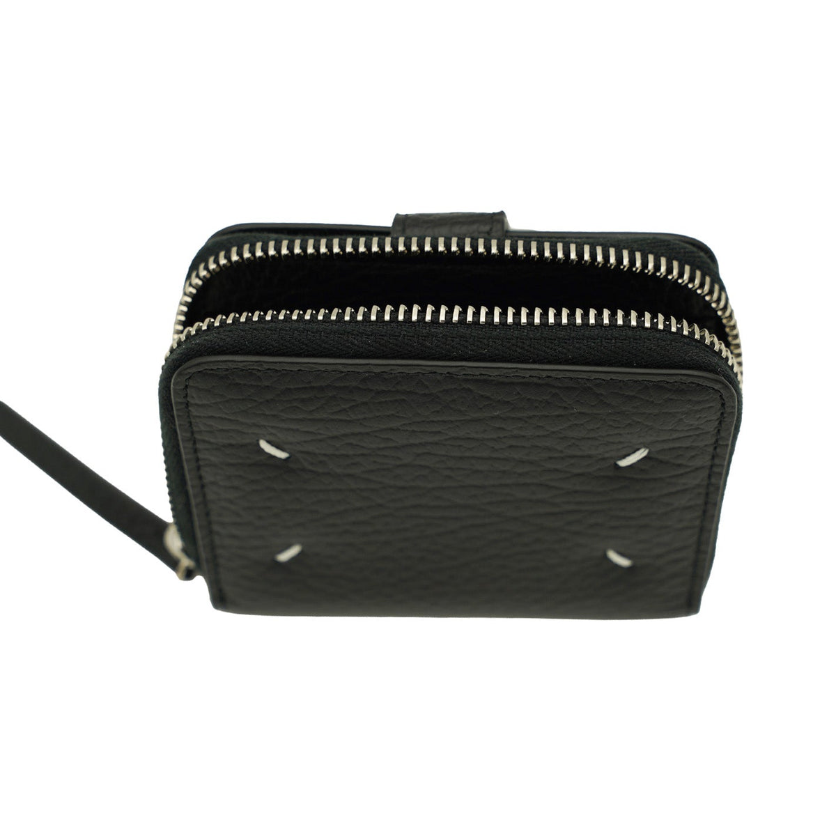 Maison Margiela luxury coin pouch hardware and zipper detail