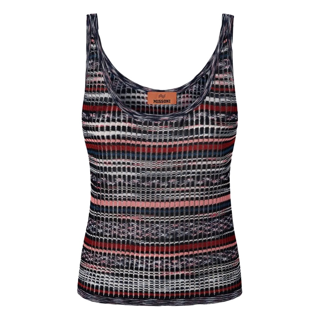 Missoni Slub Ribbed Viscose Tank TopTopMissoniDPUS Designer Outlet8053147058085Multi Space DyedIT42Missoni Slub Ribbed Viscose Tank Top