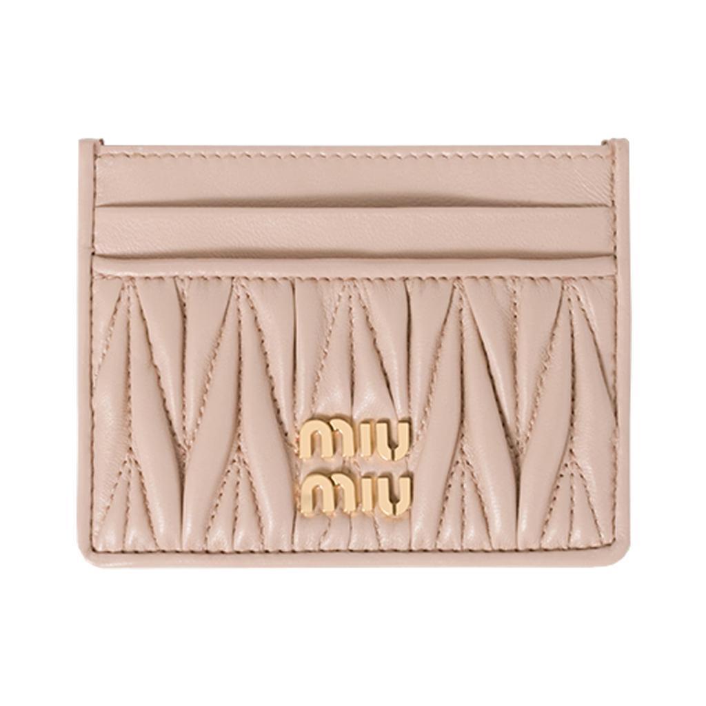 Miu Miu Matelassé Nappa Leather Card HolderAccessoriesMiu MiuDPUS Designer Outlet1541268144828050242537705NudeMiu Miu Matelassé Nappa Leather Card Holder
