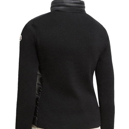Moncler Women's Padded Wool Zip Cardigan in BlackCoats & JacketsMonclerDPUS Designer Outlet8050592340369XSMoncler Women's Padded Wool Zip Cardigan in Black