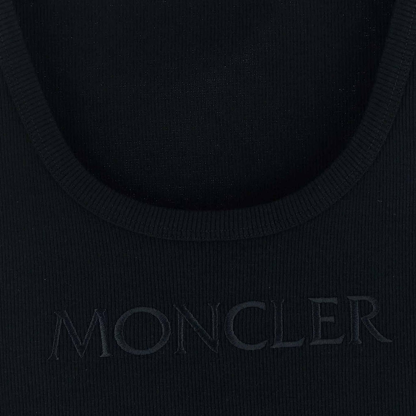 Moncler Women's Ribbed Logo Vest in BlackMonclerDPUS Designer Outlet203001214988055724460328SMoncler Women's Ribbed Logo Vest in Black