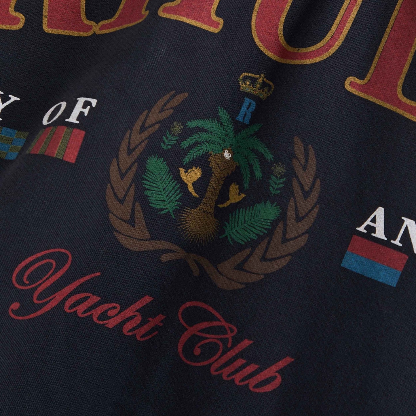 Rhude Bay Of Angels Yacht Hoodie in Vintage Black