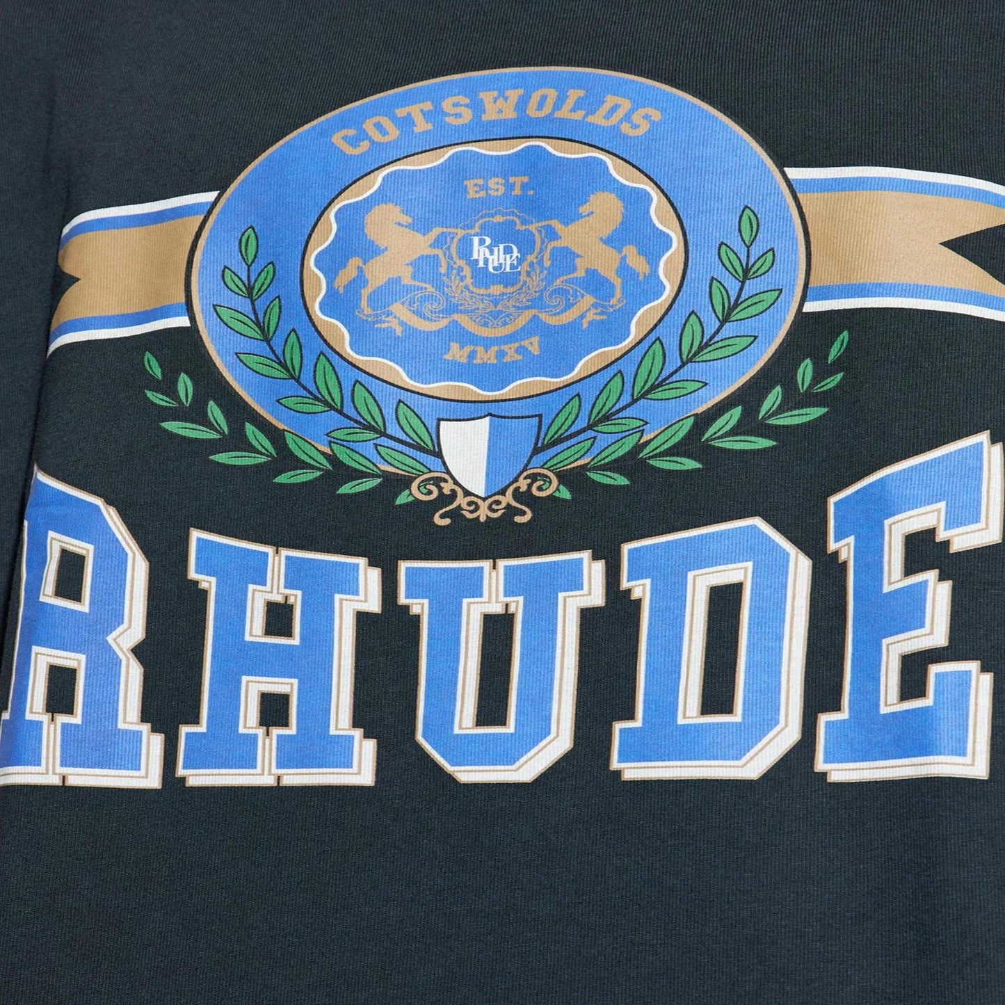 Rhude Cotswold Crest T-Shirt in Vintage Black