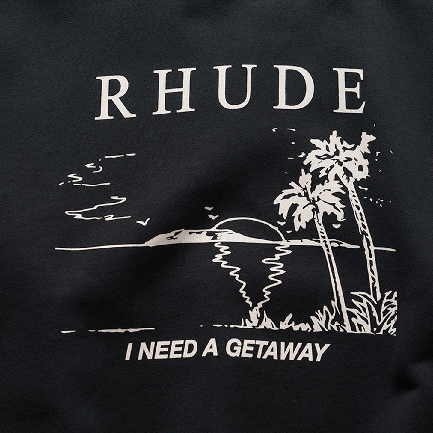 Rhude I Need A Getaway Crewneck In Vintage Black/ WhiteRhudeDPUS Designer OutletXSRhude I Need A Getaway Crewneck In Vintage Black/ White