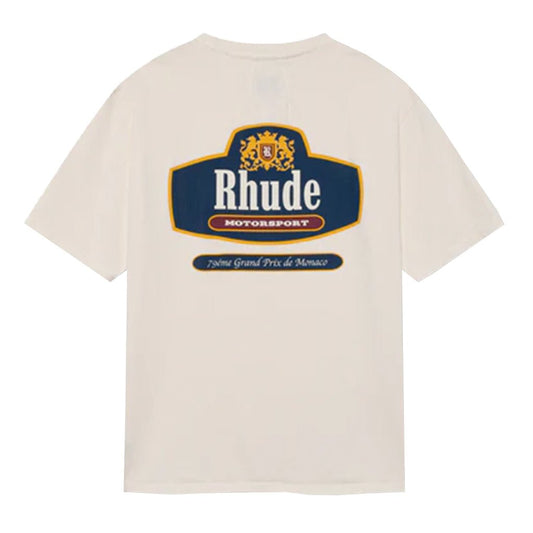 Rhude Racing Crest TeeT-ShirtRhudeDPUS Designer Outlet8058898427852Vintage WhiteXSRhude Racing Crest Tee