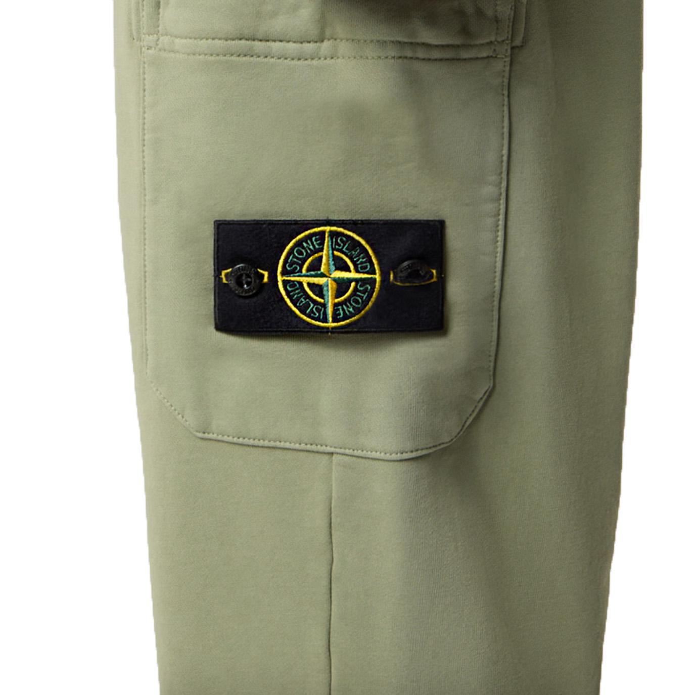 Stone Island Cotton Fleece Slim Fit Joggers in Sage GreenTrousersStone IslandDPUS Designer Outlet8053813484200XSStone Island Cotton Fleece Slim Fit Joggers in Sage Green