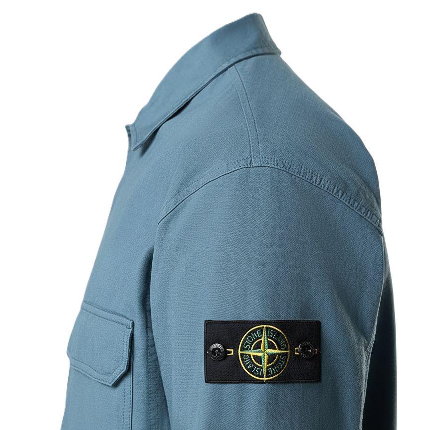 Stone Island Cotton Ripstop Overshirt in Dark Teal GreenCoats & JacketsStone IslandDPUS Designer Outlet8053813452308SStone Island Cotton Ripstop Overshirt in Dark Teal Green