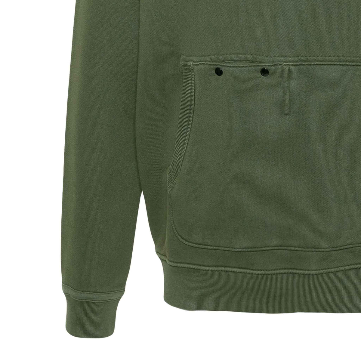 STONE  / Diagonal Fleece Old Effect Hoodie/811561041/パーカー/M/コットン/GRY Stone Island Diagonal Fleece 'Old' Effect Hoodie in Military Green