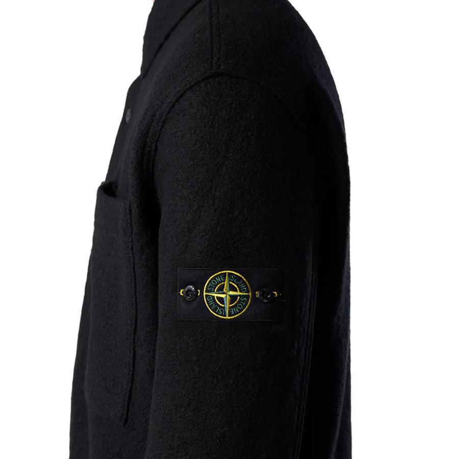 Stone Island Felted Wool Overshirt in BlackOvershirtStone IslandDPUS Designer Outlet8053813439897MStone Island Felted Wool Overshirt in Black