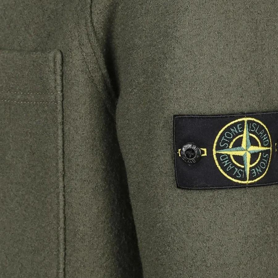 Stone Island Felted Wool Overshirt in Militray GreenOvershirtStone IslandDPUS Designer Outlet8053813447359MStone Island Felted Wool Overshirt in Militray Green