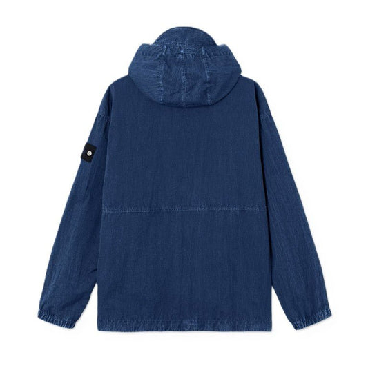 Stone Island Hollow Fibre Nylon Indigo - TC + Marmo Corrosion Hooded AnorakCoats & JacketsStone IslandDPUS Designer Outlet8053819374833IndigoMStone Island Hollow Fibre Nylon Indigo - TC + Marmo Corrosion Hooded Anorak