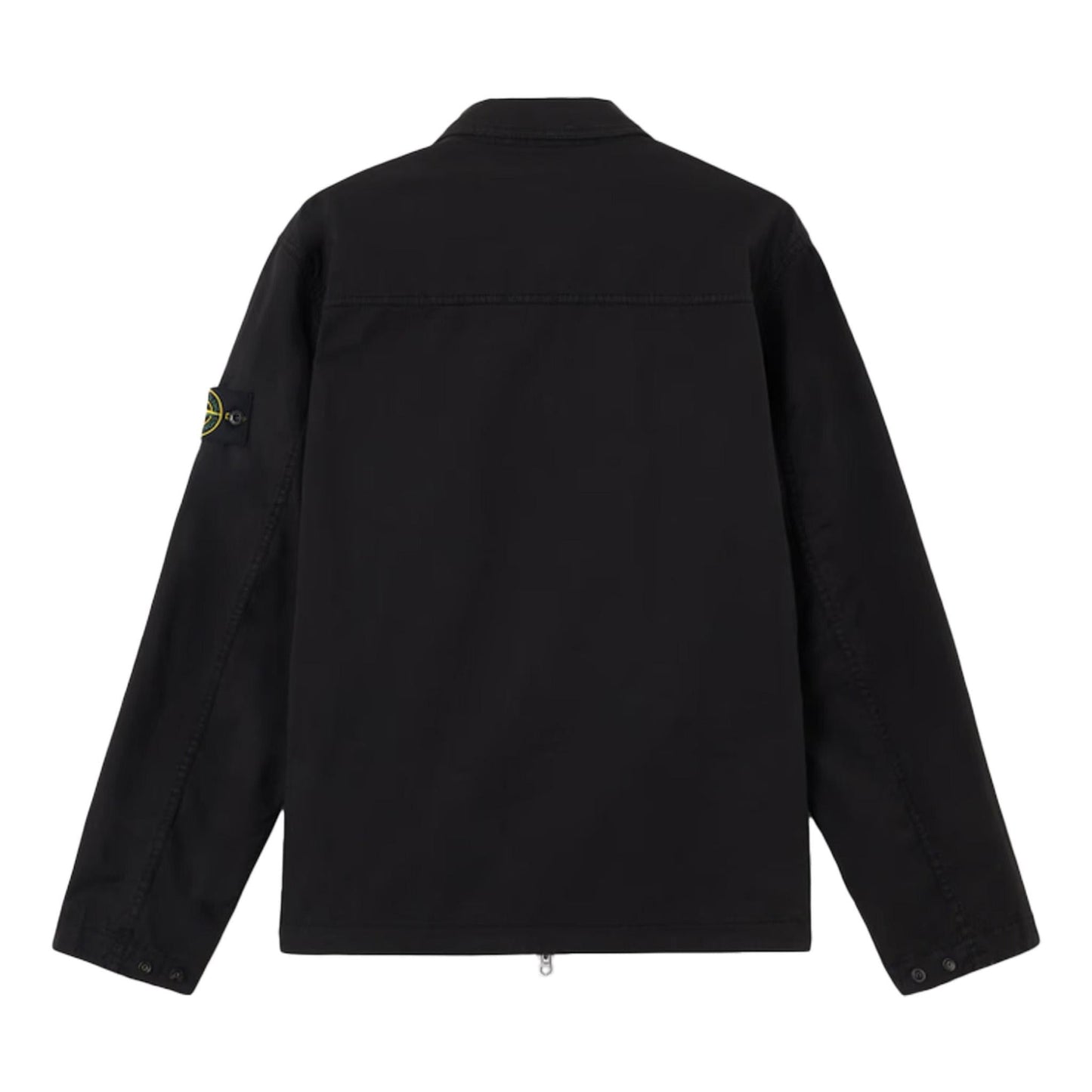 Stone Island Supima Cotton Twill Stretch Overshirt in Black