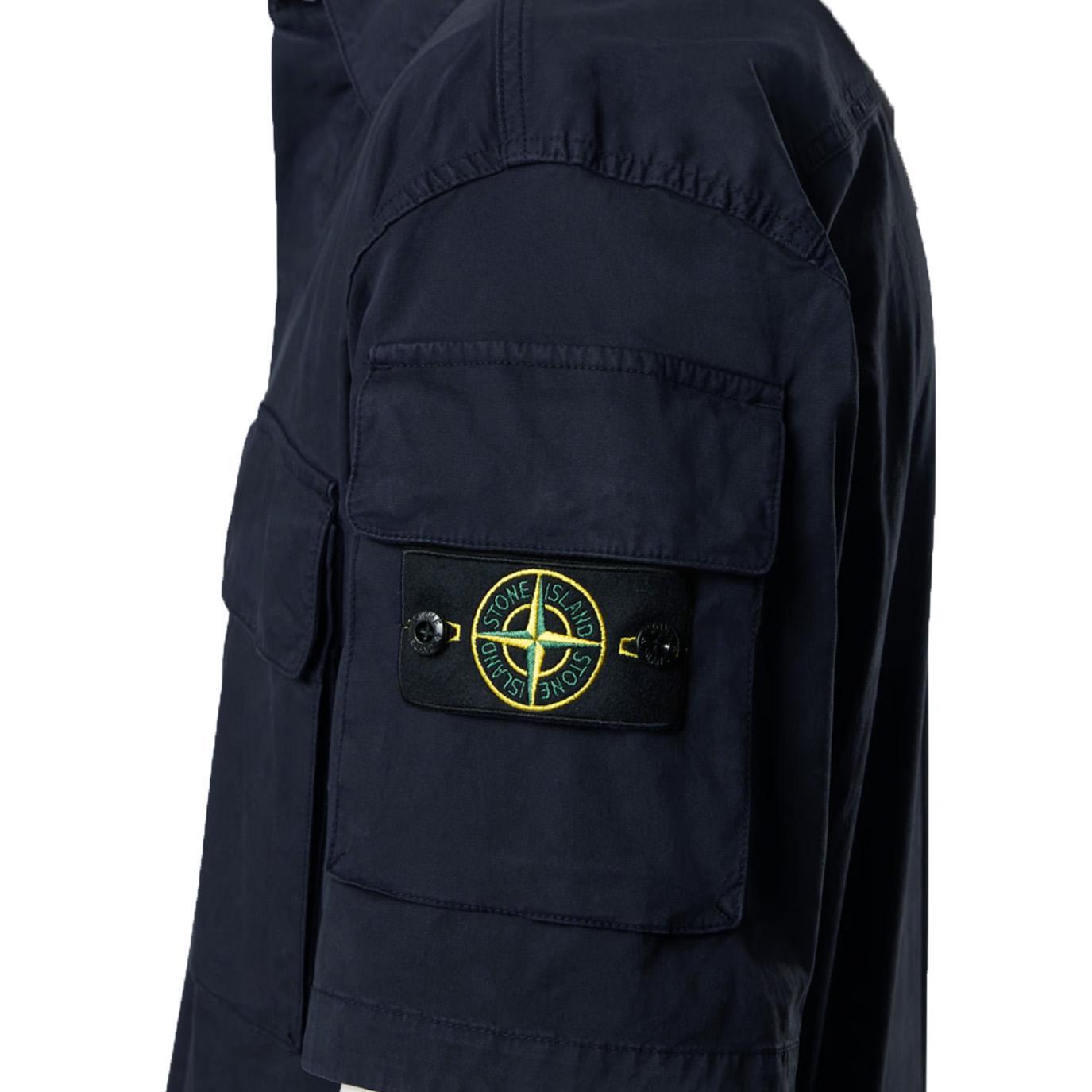 Stone Island Supima Cotton Twill Stretch - TC Comfort Fit Shirt in NavyShirtStone IslandDPUS Designer Outlet8053813444112SStone Island Supima Cotton Twill Stretch - TC Comfort Fit Shirt in Navy
