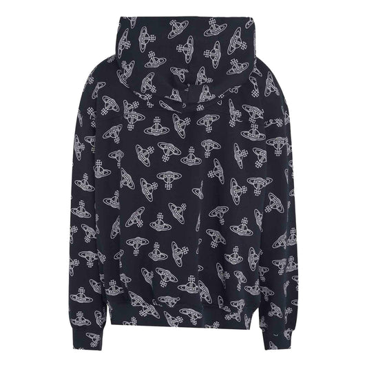 Vivienne Westwood All Over Orb Hoodie in Navy/White