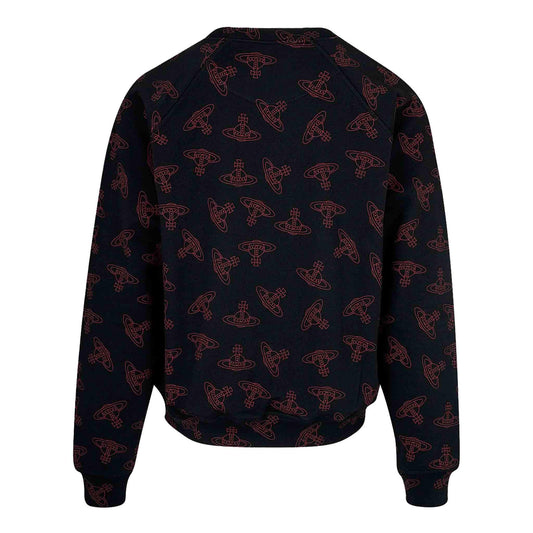 Vivienne Westwood All Over Orb Sweatshirt in Black/Red