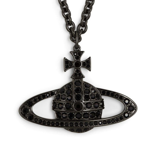 Vivienne Westwood Man. Bas Relief Pendant in Ruthenium Jet
