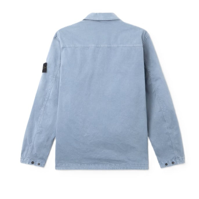 [Stone Island] Organic Cotton Stretch Broken Twill 'Old' Effect Overshirt