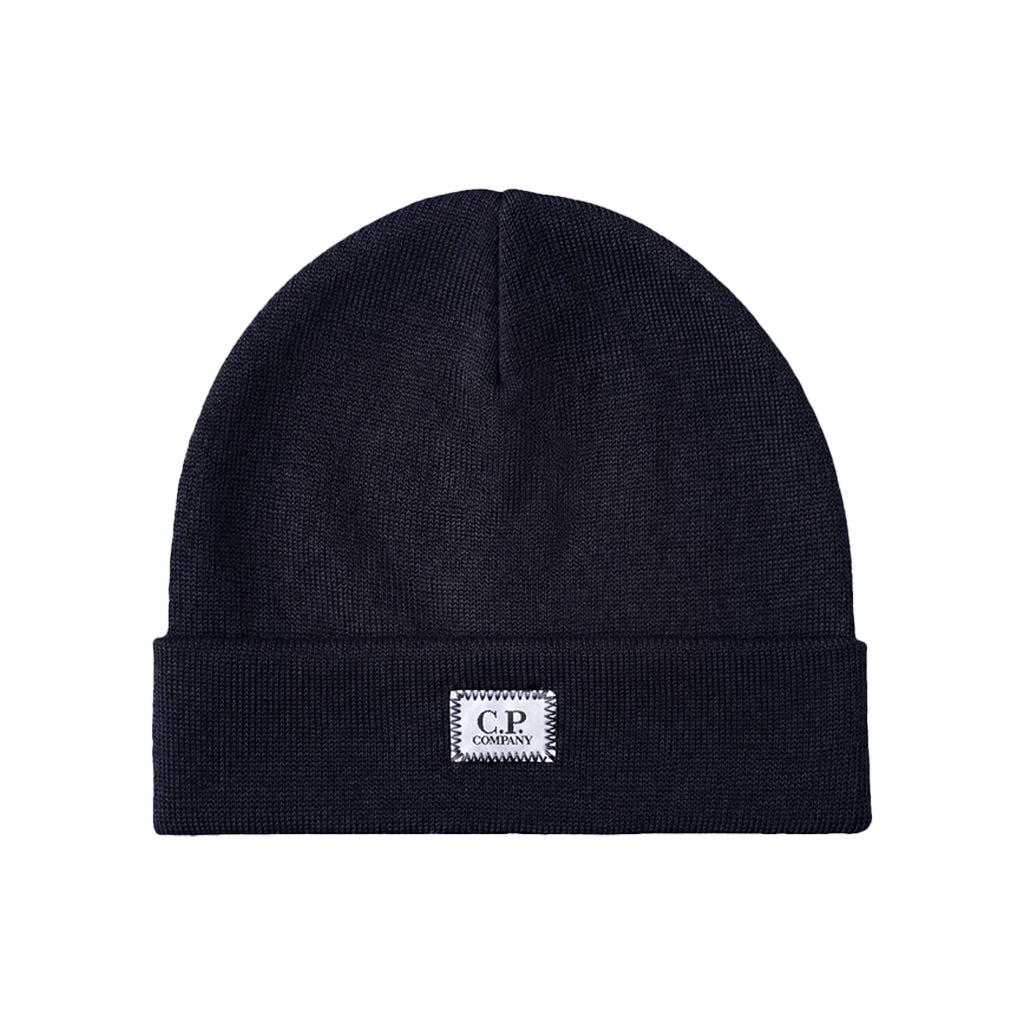 [C.P. Company] Extrafine Merino Wool Logo Label Beanie