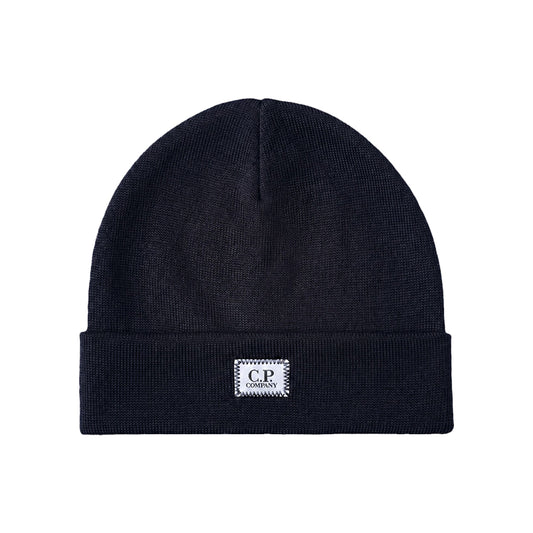 [C.P. Company] Extrafine Merino Wool Logo Label Beanie