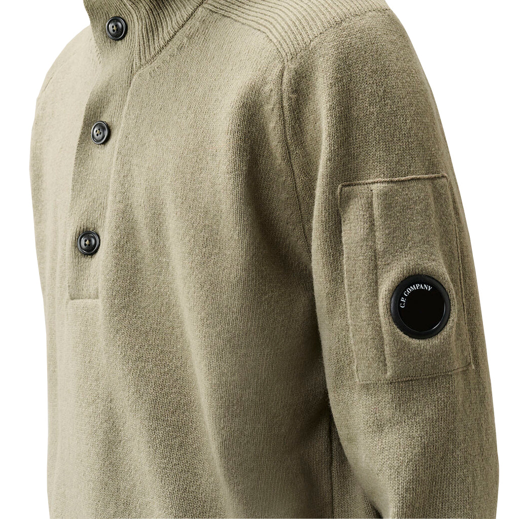 [C.P. Company] Lambswool GRS Half Button Knit