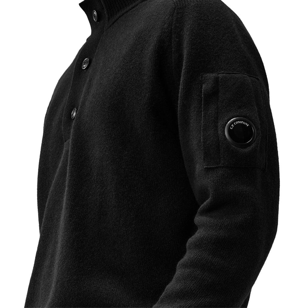 [C.P. Company] Lambswool GRS Half Button Knit